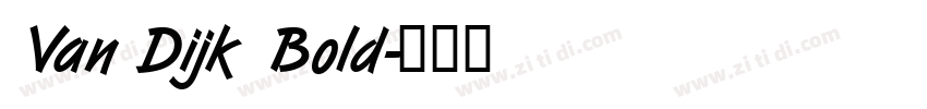 Van Dijk Bold字体转换